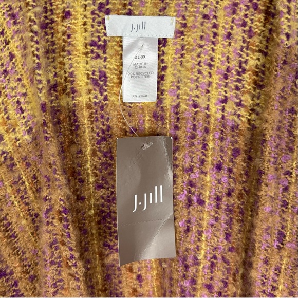 J. Jill Poncho Shawl Fringe Open Front Size XL-3X - Picture 4 of 6